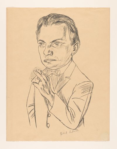 autorretrato con cigarrillo de Max Beckmann (signed by artist)