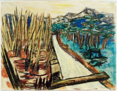 Paisaje vespertino (Ohlstadt) de Max Beckmann
