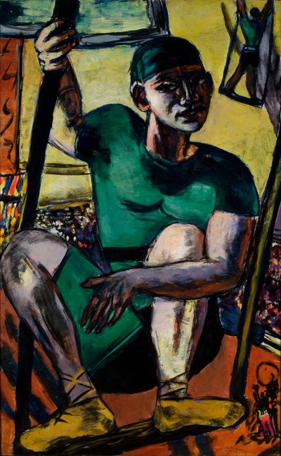 Acróbata en el trapecio de Max Beckmann