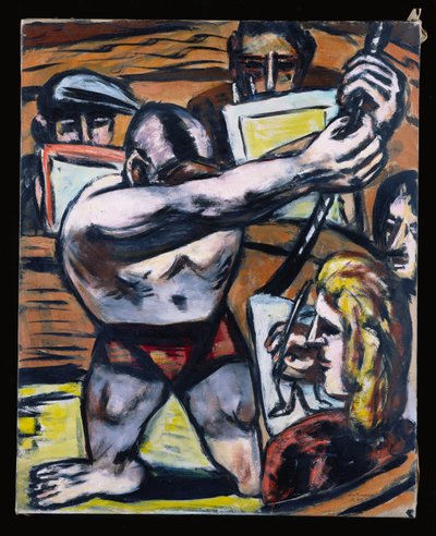 Akademie II, otoño de 1944 (óleo sobre lienzo) de Max Beckmann