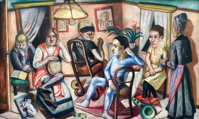 Antes del baile de máscaras de Max Beckmann