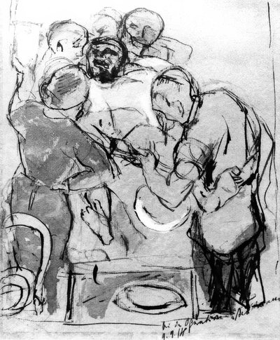 Durante la operación de Max Beckmann