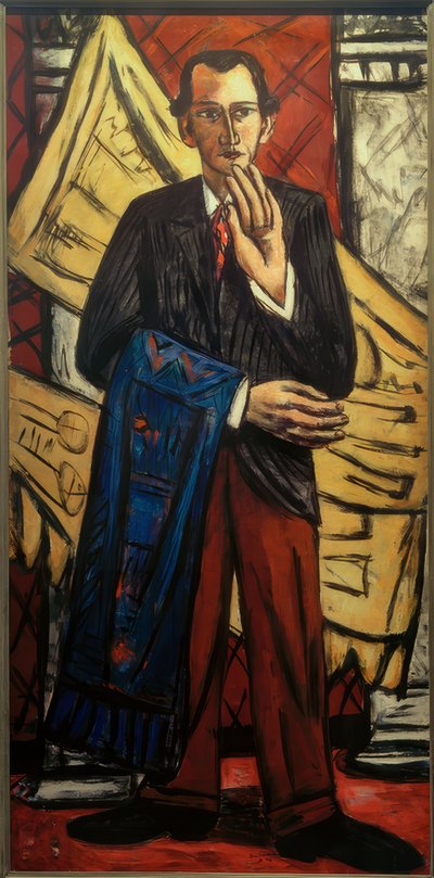 Retrato de un comerciante de alfombras de Max Beckmann