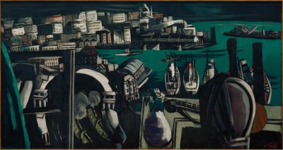 Vista de Génova: El puerto de Génova de Max Beckmann