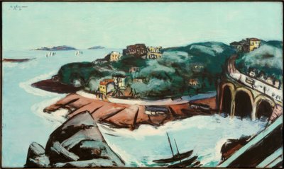 Vista de suburbios en el mar cerca de Marsella de Max Beckmann