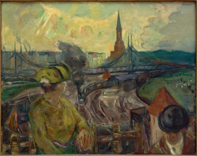 Vista de la estación Gesundbrunnen de Max Beckmann