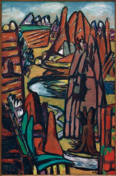 Paisaje rocoso de Boulder de Max Beckmann