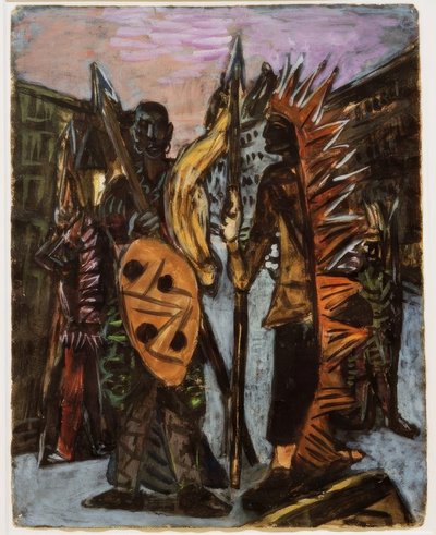 Niños jugando a los indios de Max Beckmann