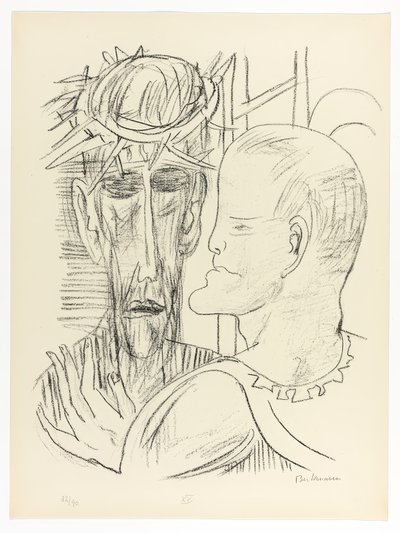 Cristo y Pilato, lámina 15 de Day and Dream de Max Beckmann