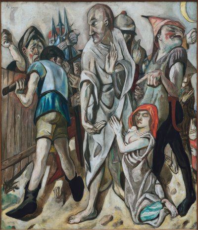 Cristo y la adúltera de Max Beckmann