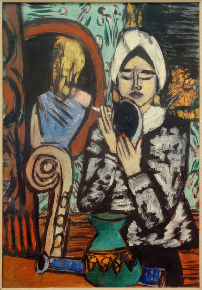 Dama con espejo de Max Beckmann