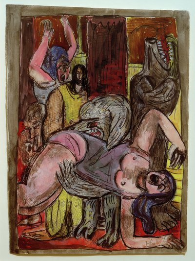 Los perros se hacen más grandes de Max Beckmann