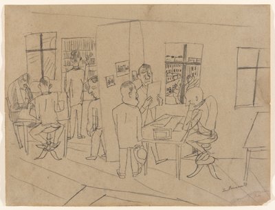 Sala de redacción de Max Beckmann