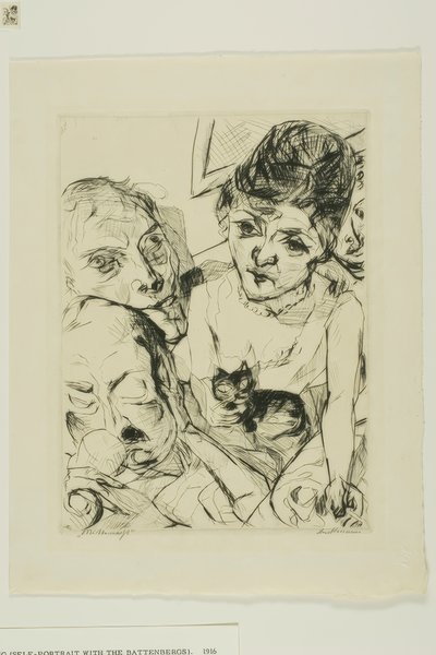 Tarde, lámina diez de Rostros de Max Beckmann