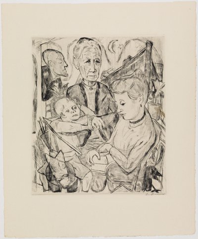 Escena familiar (familia Beckmann) de Max Beckmann
