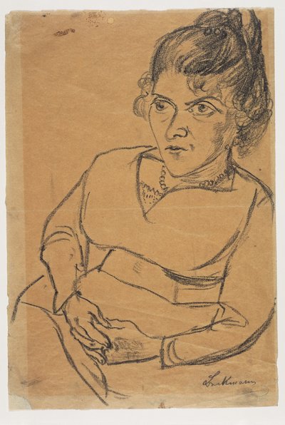 Fridel Battenberg, Halbfigur, sitzend de Max Beckmann