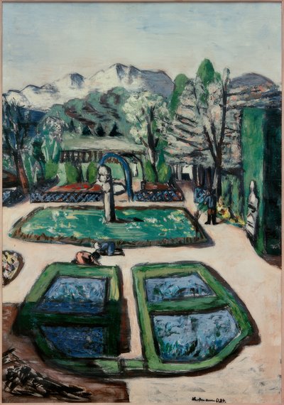 Paisaje de jardín en primavera de Max Beckmann