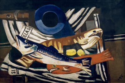Gran naturaleza muerta con peces de Max Beckmann