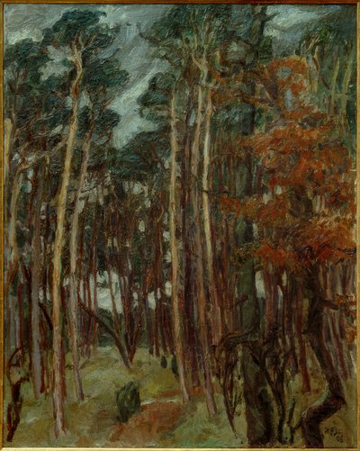 Bosque de Hermsdorf en un día gris de Max Beckmann