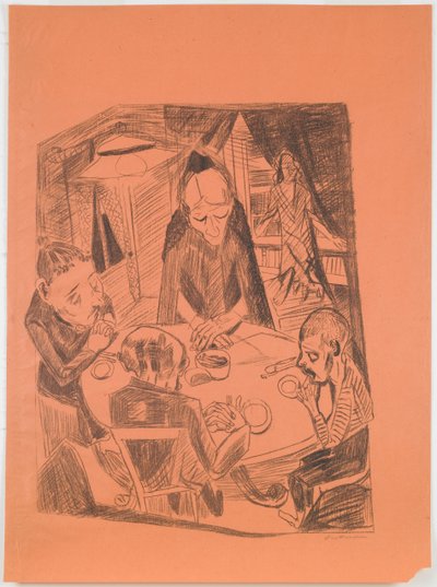 Hunger, Platte 5 aus dem Portfolio „Hölle“ de Max Beckmann