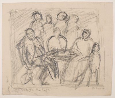 III [Tercero] Boceto para Retrato de Familia de Max Beckmann
