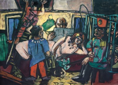 En el carro de los artistas de Max Beckmann
