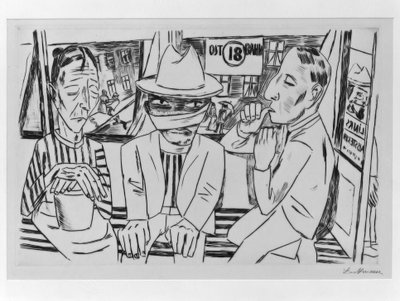 En el tranvía de Max Beckmann