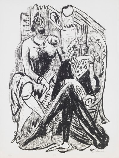 Rey y Demagogo, lámina 8 del portafolio “Día y Sueño” de Max Beckmann