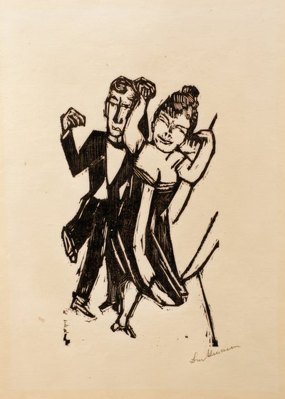 Pequeña pareja bailando de Max Beckmann