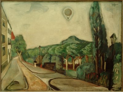 Paisaje con globo de Max Beckmann