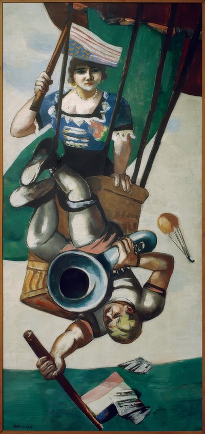Acróbatas aéreos de Max Beckmann