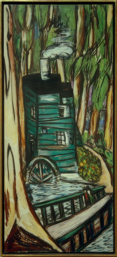 Molino en el bosque de eucaliptos (Mills College) de Max Beckmann