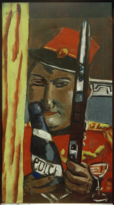 Soldado peruano quiere beber de Max Beckmann