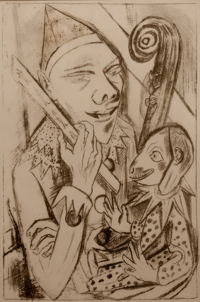 Pierrot con máscara de Max Beckmann