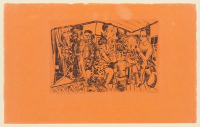 Platte 2 der Serie: Jährlicher Jahrmarkt de Max Beckmann