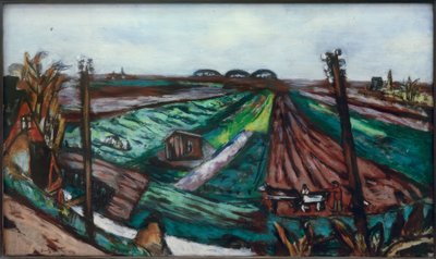 Paisaje de pólder con Hembrug de Max Beckmann