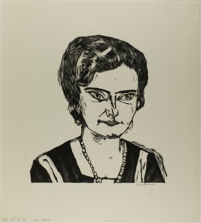 Retrato de Frau H.M. (Naila), lámina dos de Die Kunst der Gegenwart de Max Beckmann