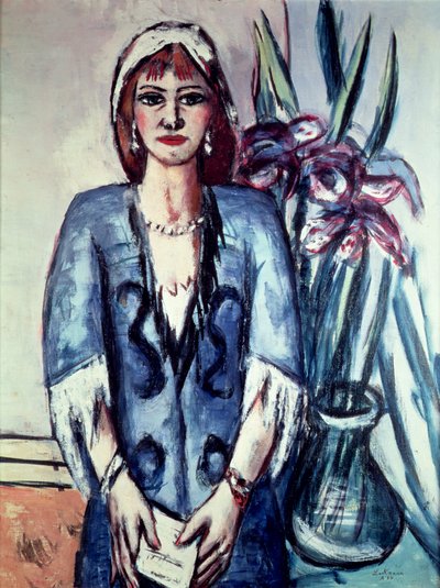 Quappi en azul y gris de Max Beckmann