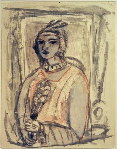 Quappi con tocado de Max Beckmann