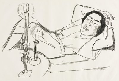 Mujer reclinada (Retrato de Johanna Loeb) de Max Beckmann