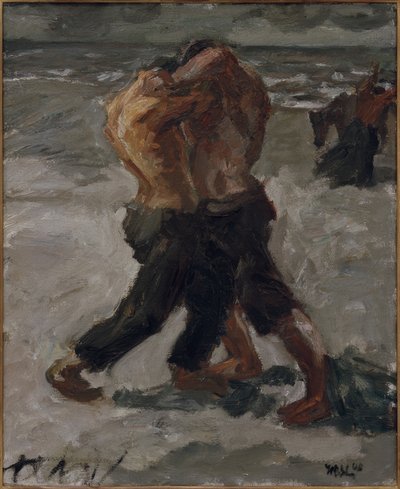 Rivales: pareja de luchadores de Max Beckmann