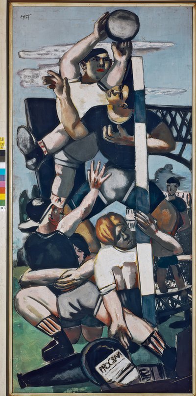 Jugadores de rugby de Max Beckmann