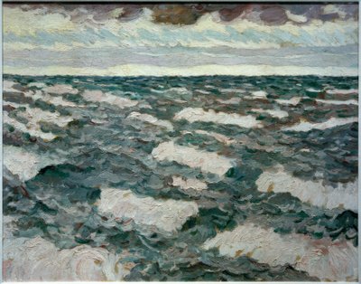 Lago al atardecer de Max Beckmann