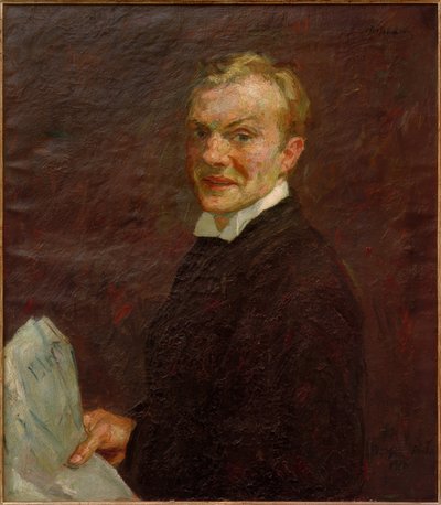 Autorretrato (riendo) de Max Beckmann