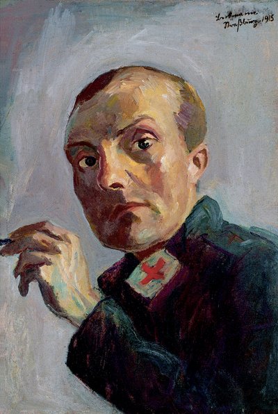 Autorretrato de enfermero de Max Beckmann