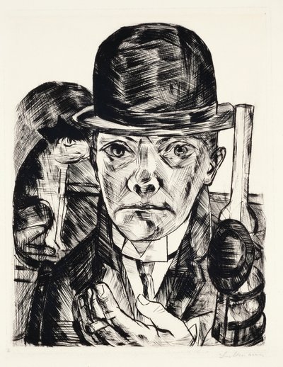 Autorretrato con sombrero de Max Beckmann