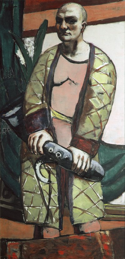 Autorretrato con saxofón de Max Beckmann