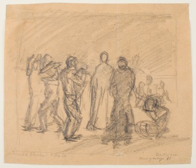 Boceto de Cristo en el desierto de Max Beckmann