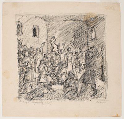 Bosquejo para recibir el Espíritu Santo de Max Beckmann