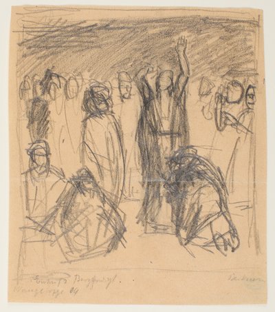 Boceto para el Sermón de la Montaña de Max Beckmann